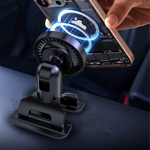 Uchwyt samochodowy do smartfona na deskę rozdzielczą szybę MagSafe - czarny