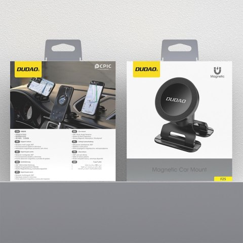 Uchwyt samochodowy do smartfona na deskę rozdzielczą szybę MagSafe - czarny