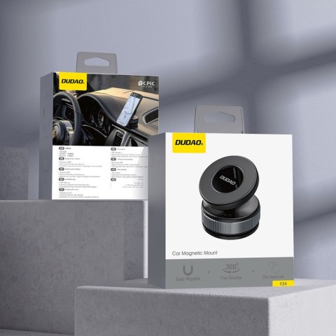 Uchwyt samochodowy do smartfona z przyssawką na szybę deskę MagSafe - czarny