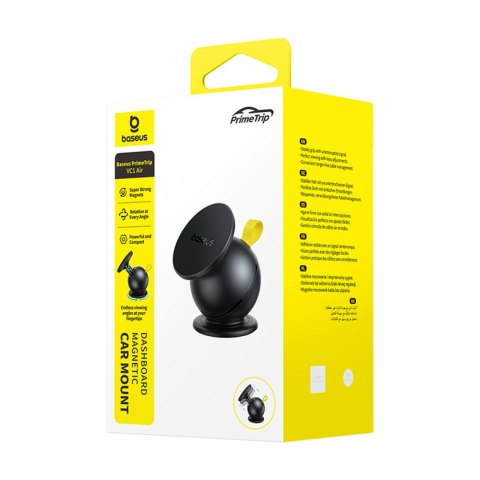 Uchwyt samochodowy magnetyczny do smartfona na deskę PrimeTrip VC1 Air MagSafe - czarny
