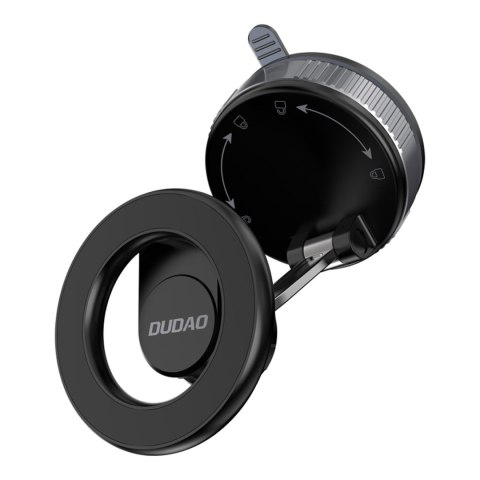 Uchwyt samochodowy magnetyczny do smartfona z przyssawką MagSafe - czarny