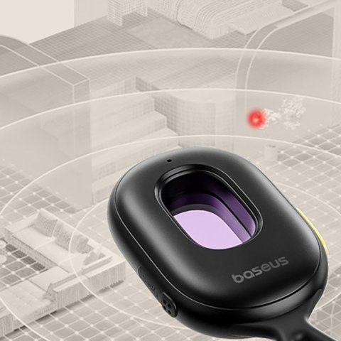 Wykrywacz ukrytych kamer z alarmem mini latarką + kabel USB-A - USB-C - czarny