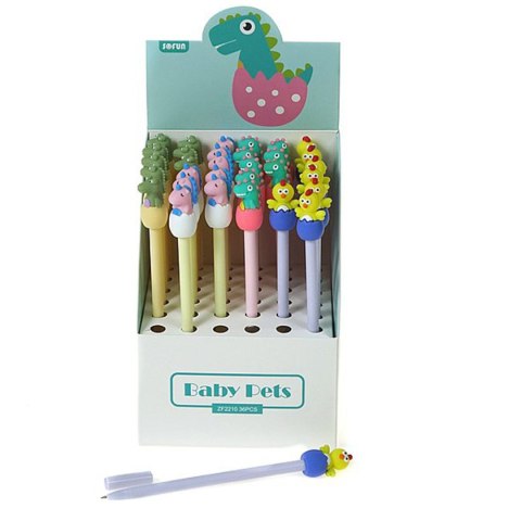 Długopis z ozdobną końcówką - dinozaur i kurczak w jajku 3