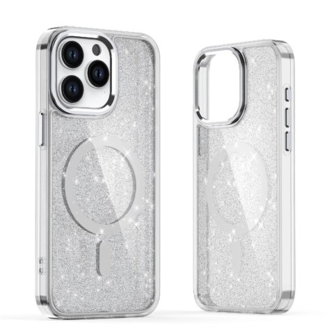 Etui brokatowe plecki na Samsung Galaxy A16 5G Glitter Case MagSafe - białe