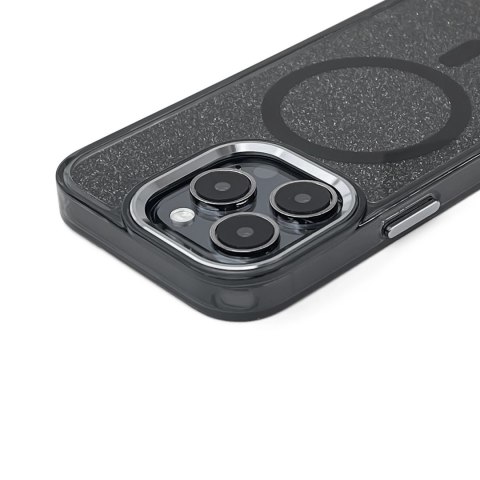 Etui brokatowe plecki na Samsung Galaxy A16 5G Glitter Case MagSafe - czarne