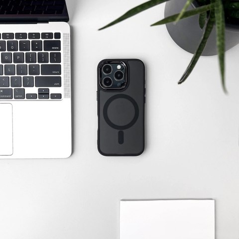 Etui brokatowe plecki na Samsung Galaxy A16 5G Glitter Case MagSafe - czarne