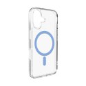 Etui plecki case na iPhone 17 TPU PC Lite Mag MagSafe - przezroczyste niebieski pierścień