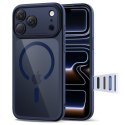 Etui pokrowiec case na iPhone 17 Pro Magpeak Magsafe CC - przezroczysto-granatowe