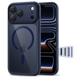 Etui pokrowiec case na iPhone 17 Pro Magpeak Magsafe CC - przezroczysto-granatowe