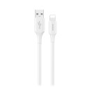 Kabel przewód USB-A - iPhone Lightning 6A 1.2m - biały
