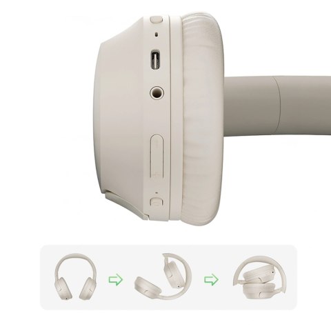 Słuchawki bezprzewodowe nauszne H2 Pro ENC Bluetooth - białe