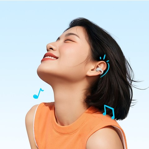 Słuchawki bezprzewodowe otwarte z mikrofonem Crossky C10 OWS ENC IPX5 BT - białe