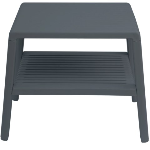 Wytrzymały stolik basenowy kawowy do ogrodu na taras z półką - ANTRACYT