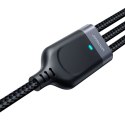 Kabel przewód 3w1 USB-A - Lightning USB-C MicroUSB 1.2m - czarny