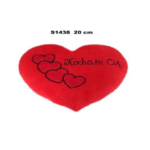 Serce pluszowe "Kocham Cię" 20cm S1438