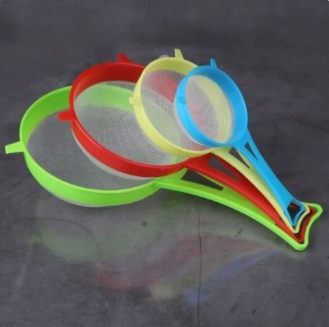 Sitka kuchenne plastikowe gęste sitko cedzak zestaw sitek 4szt. PID0679