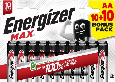 BATERIA ENERGIZER MAX AA LR6 10+10 SZT. ENERGIZER