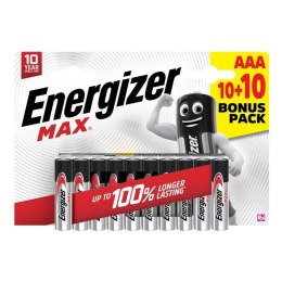 BATERIA ENERGIZER MAX AAA LR03 10+10 SZT. ENERGIZER