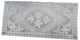 Bieżnik obrus koronkowy pvc 60 X 120 cm srebrny