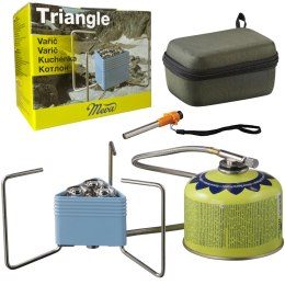 Kuchenka turystyczna na kartusze gazowe TRIANGLE 3 palniki zapalniczka 2,3 kW
