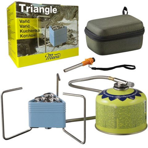 Kuchenka turystyczna na kartusze gazowe TRIANGLE 3 palniki zapalniczka 2,3 kW