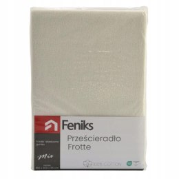Prześcieradło frotte z gumką 160 x 200cm białe