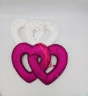 Serce styropian podwójne brokat