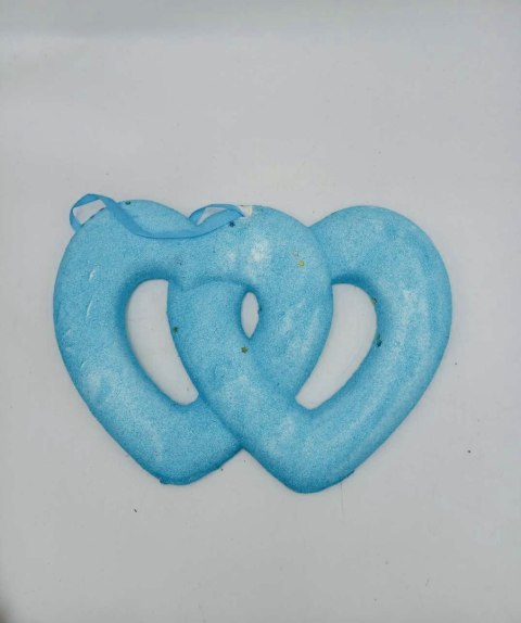 Serce styropian podwójne brokat