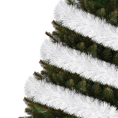 Łańcuch choinkowy PERŁOWO-SREBRNY fi-70 6m