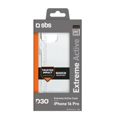 Etui pokrowiec do iPhone 16 Pro Extreme Active D3O - przezroczyste