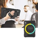 Etui z podstawką uchwytem smyczą na Samsung Galaxy Tab S9 FE 10.9'' X510 / X516B Solid360 - czarne