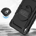 Etui z podstawką uchwytem smyczą na Samsung Galaxy Tab S9 FE 10.9'' X510 / X516B Solid360 - czarne
