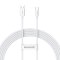 Kabel przewód USB-A - USB-C Superior Series 100W 1m - biały