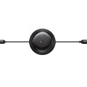 Kabel przewód zwijany 3w1 USB-A - MicroUSB/Lightning/USB-C 100W 1.1m - czarny