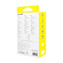 Kabel przewód zwijany 3w1 USB-A - MicroUSB/Lightning/USB-C 100W 1.1m - czarny