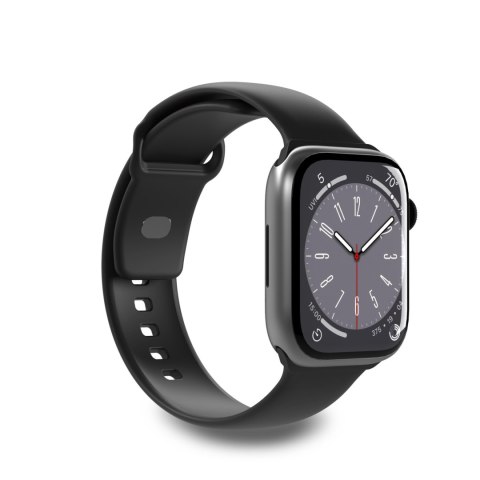 Pasek silikonowy do zegarka Apple Watch 38 40 41 mm Icon czarny - 2 szt.