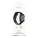 Pasek silikonowy do zegarka Apple Watch 38 40 41 mm Icon czarny - 2 szt.