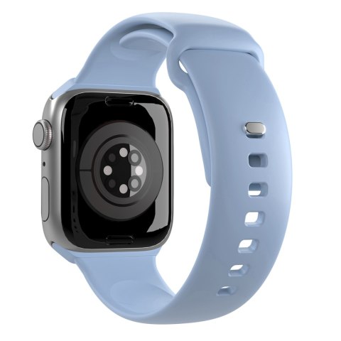 Pasek silikonowy do zegarka Apple Watch 38 40 41 mm Icon jasnoniebieski - 2 szt.