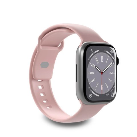Pasek silikonowy do zegarka Apple Watch 38 40 41 mm Icon różowy - 2 szt.