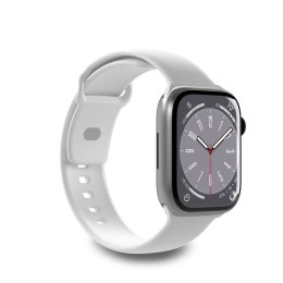 Pasek silikonowy do zegarka Apple Watch 42 44 45 49 mm Icon biały - 2 szt.