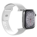 Pasek silikonowy do zegarka Apple Watch 42 44 45 49 mm Icon biały - 2 szt.