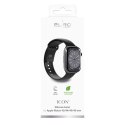 Pasek silikonowy do zegarka Apple Watch 42 44 45 49 mm Icon czarny - 2 szt.