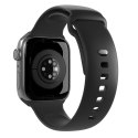 Pasek silikonowy do zegarka Apple Watch 42 44 45 49 mm Icon czarny - 2 szt.