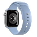 Pasek silikonowy do zegarka Apple Watch 42 44 45 49 mm Icon jasnoniebieski - 2 szt.