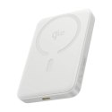 Powerbank bezprzewodowy 10000mAh 22.5W MagSafe z kablem USB-C 30cm - biały