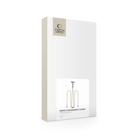 Smycz zawieszka do smartfona z regulowanym sznurkiem - beżowa