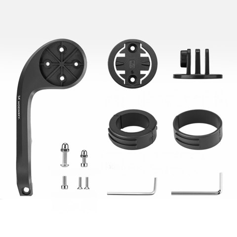 Uchwyt rowerowy na licznik Garmin kamerkę lampkę - czarny