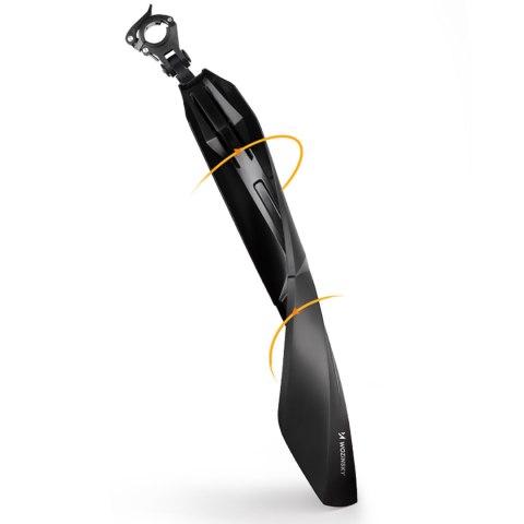 Zestaw błotników uniwersalnych przód tył do kół 24-28 cali - czarny