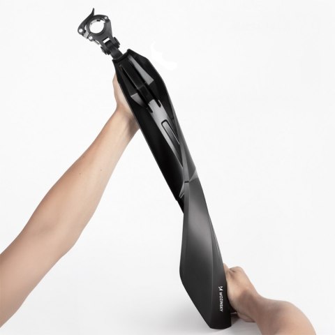 Zestaw błotników uniwersalnych przód tył do kół 24-28 cali - czarny