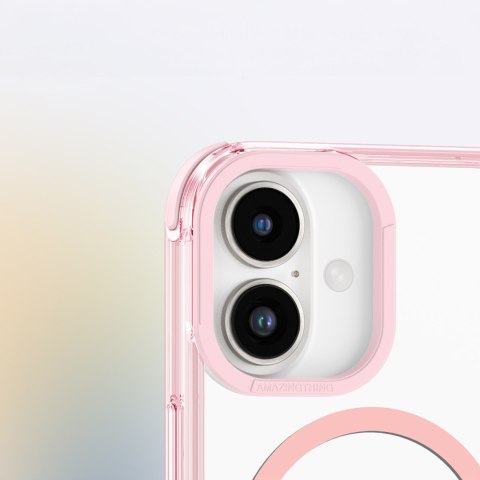 Etui silikonowe pokrowiec do iPhone 16 Omni Mag Case - ciemnoróżowe